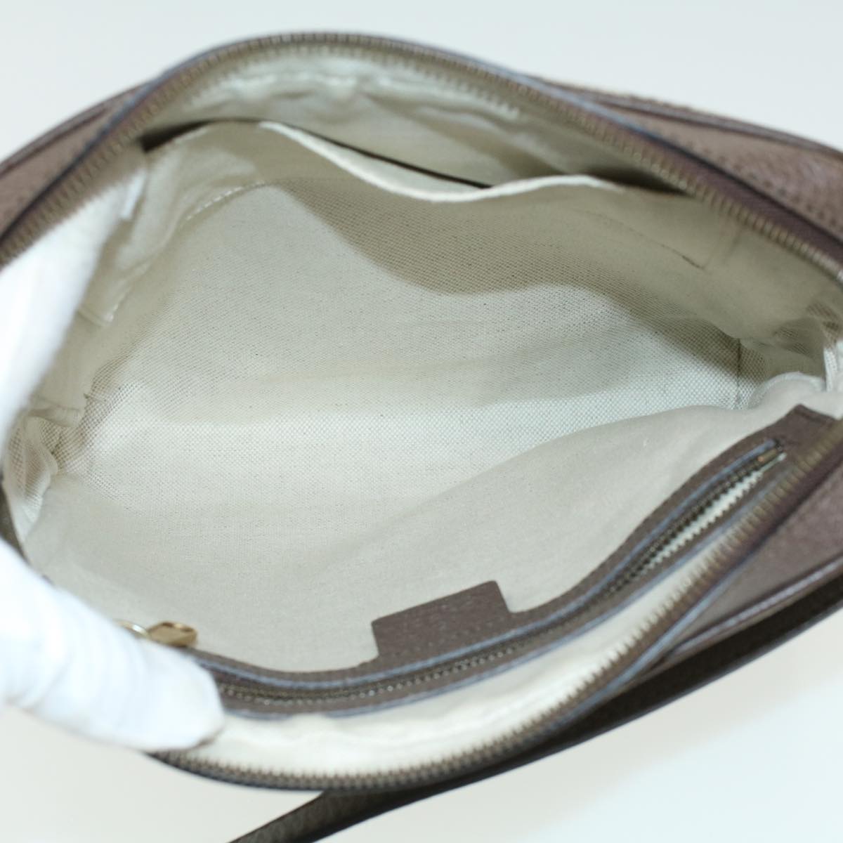 GUCCI GG Canvas Web Sherry Line Shoulder Bag Beige Red Green lt689