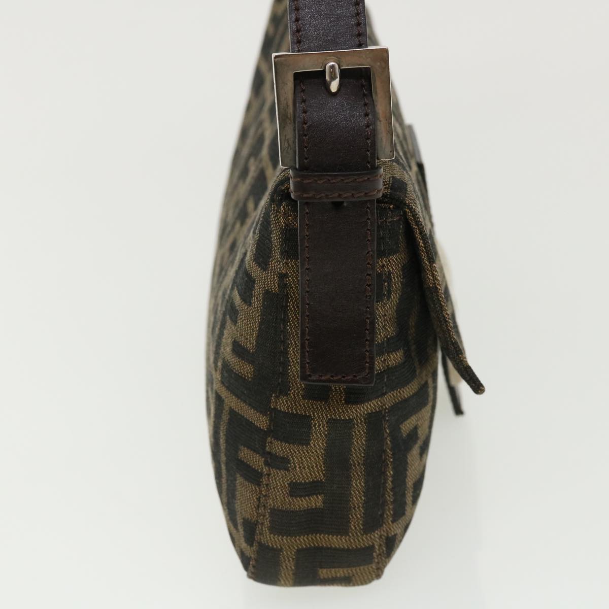 FENDI Zucca Canvas Mamma Baguette Shoulder Bag Brown lt691