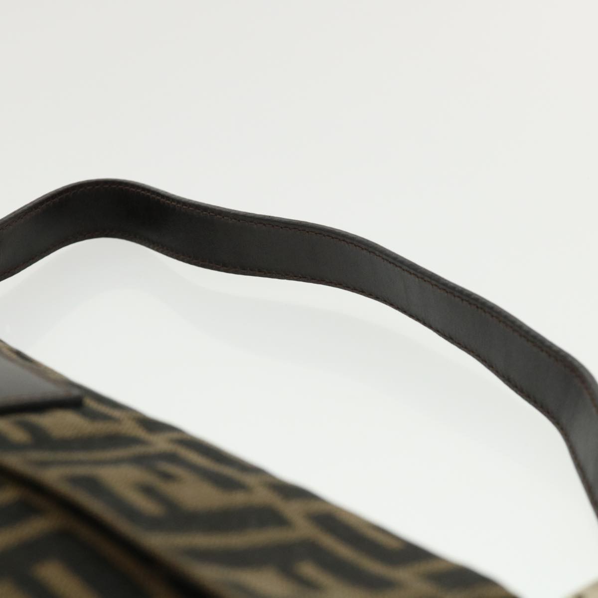 FENDI Zucca Canvas Mamma Baguette Shoulder Bag Brown lt691