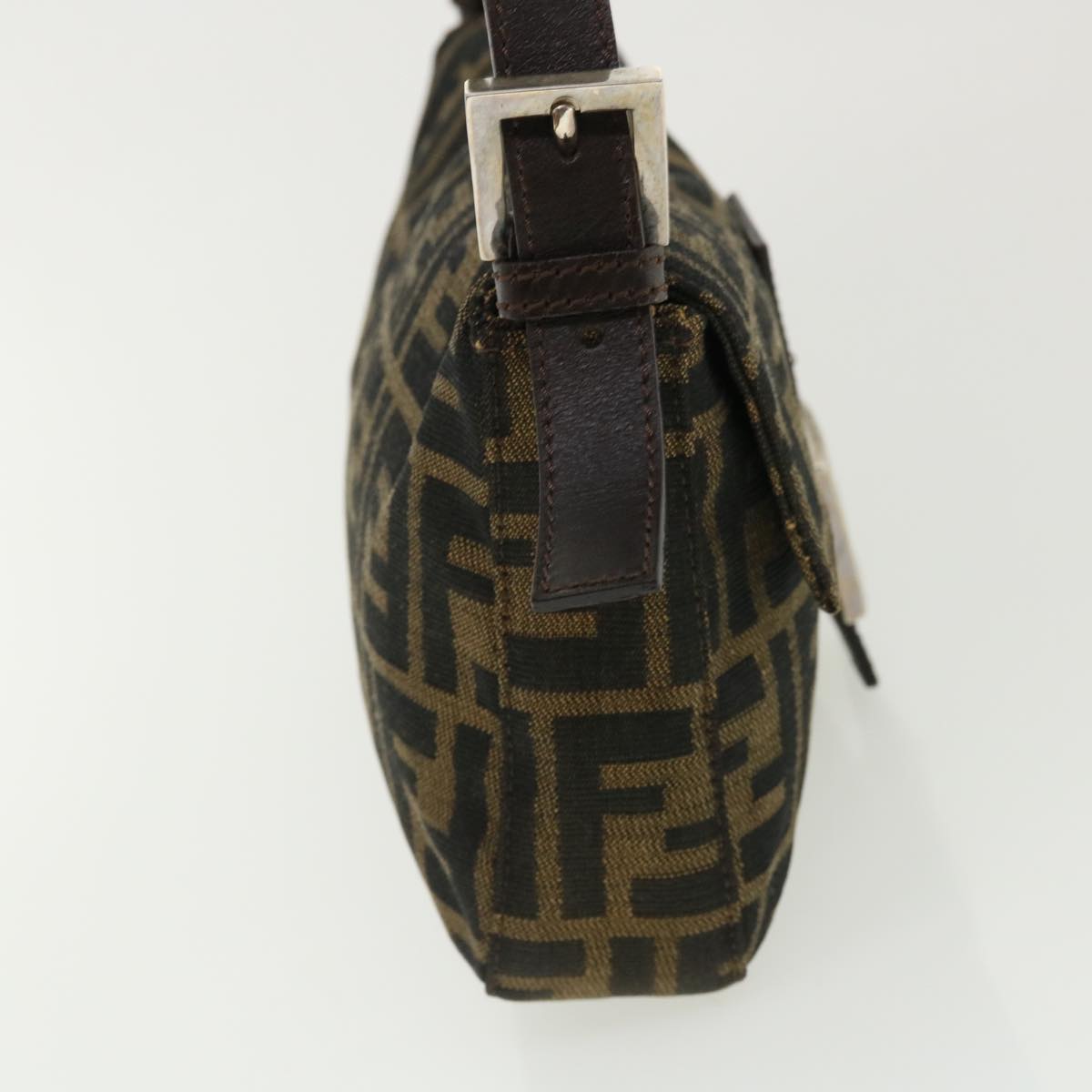 FENDI Zucca Canvas Mamma Baguette Shoulder Bag Brown lt692