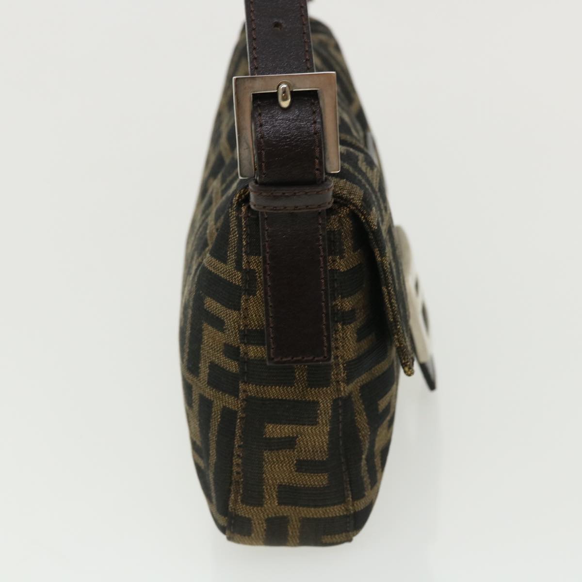 FENDI Zucca Canvas Mamma Baguette Shoulder Bag Brown lt693