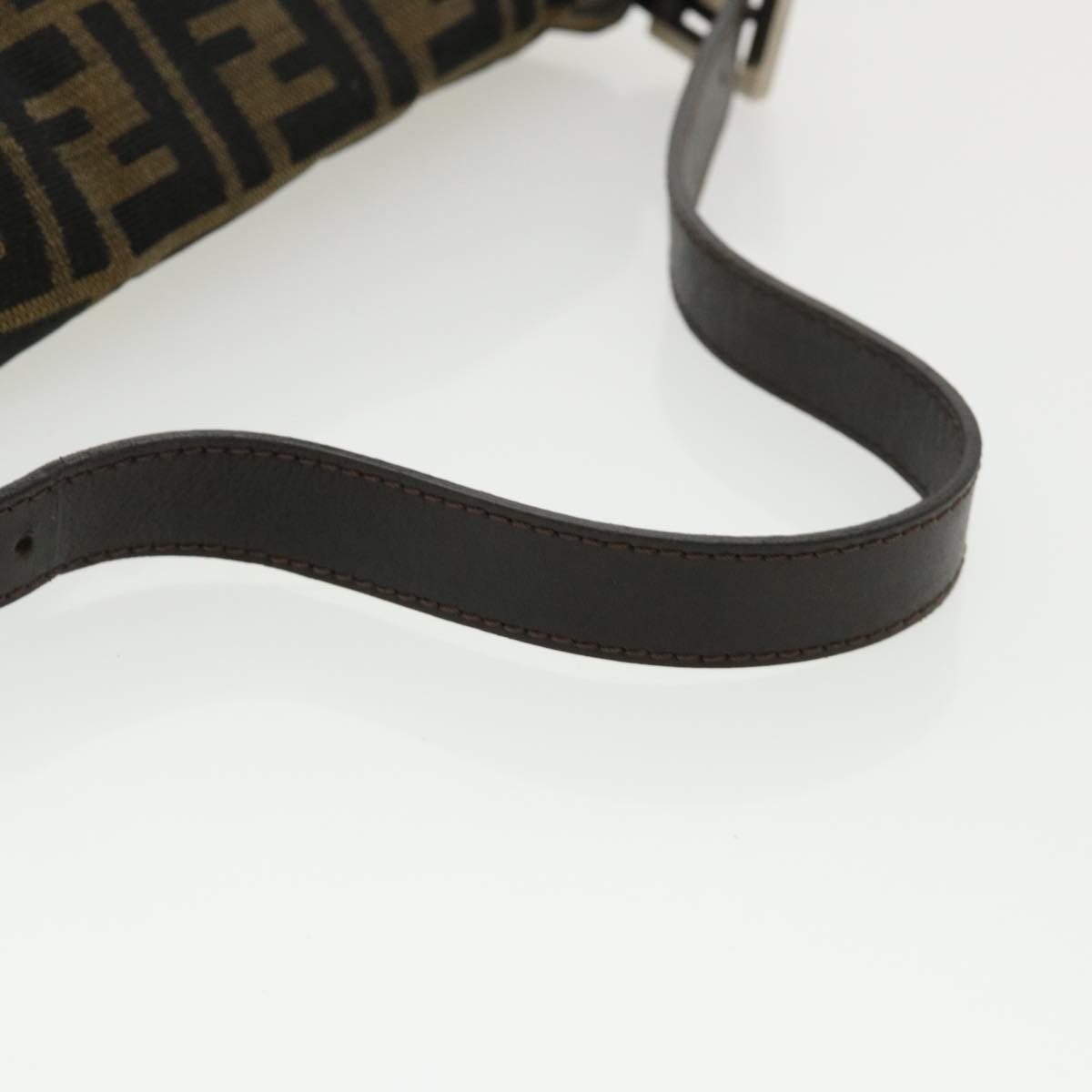 FENDI Zucca Canvas Mamma Baguette Shoulder Bag Brown lt693