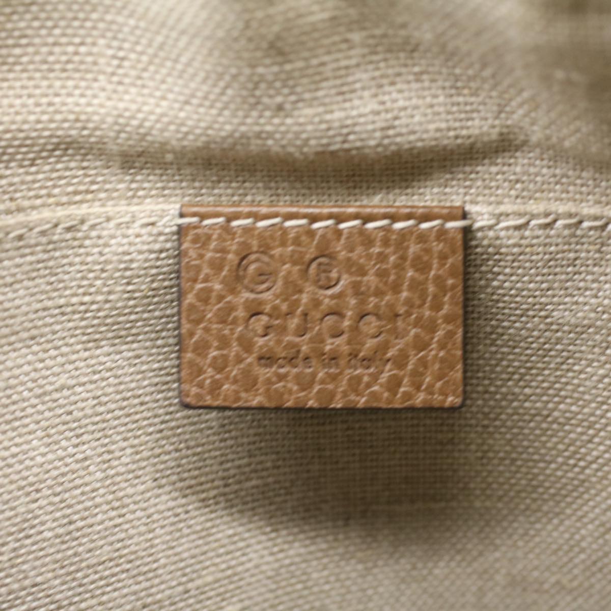 GUCCI GG Canvas Shoulder Bag Beige lt695