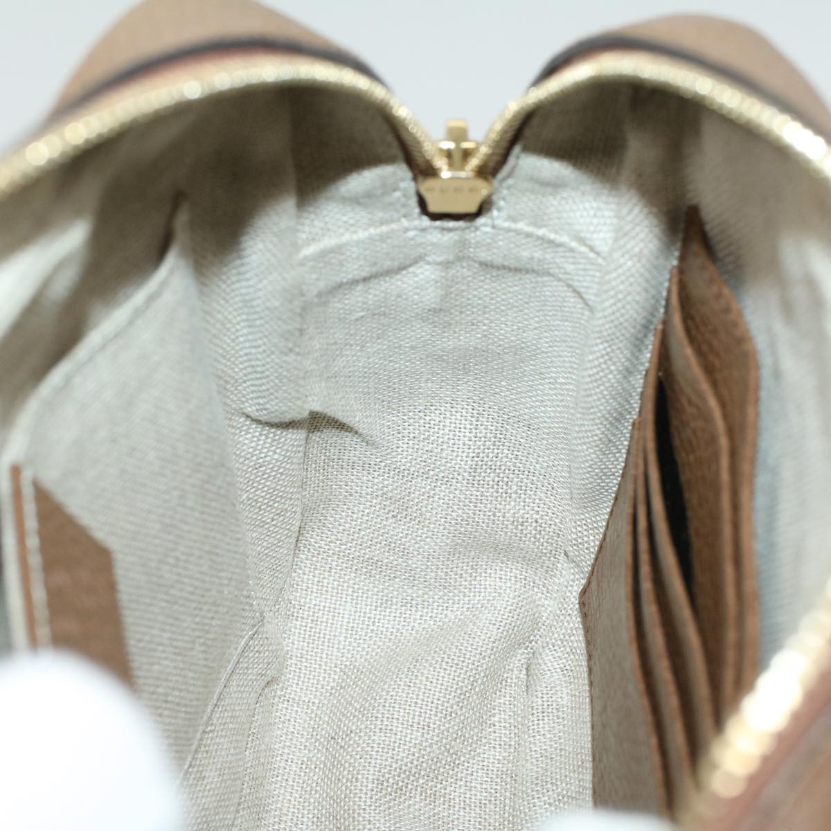 GUCCI GG Canvas Shoulder Bag Beige lt695