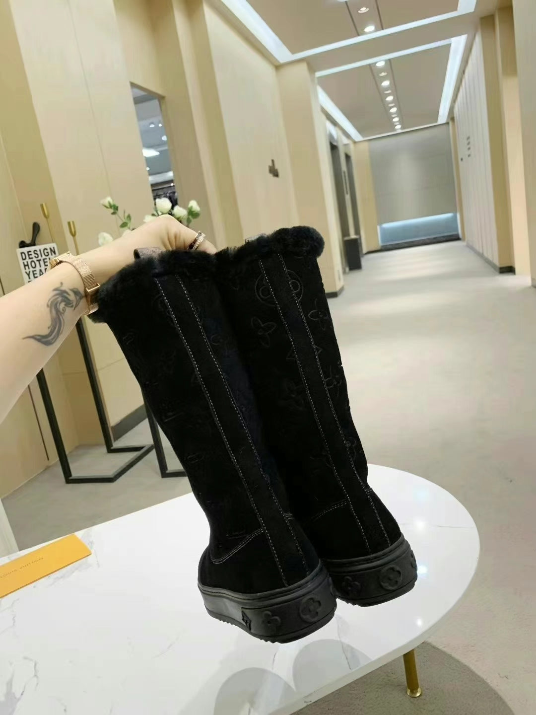 LV SUEDE GLMNOGRAM BOOTS BLACK