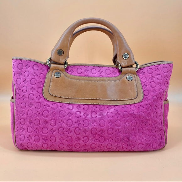 CELINE pink logo tote