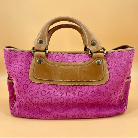 CELINE pink logo tote