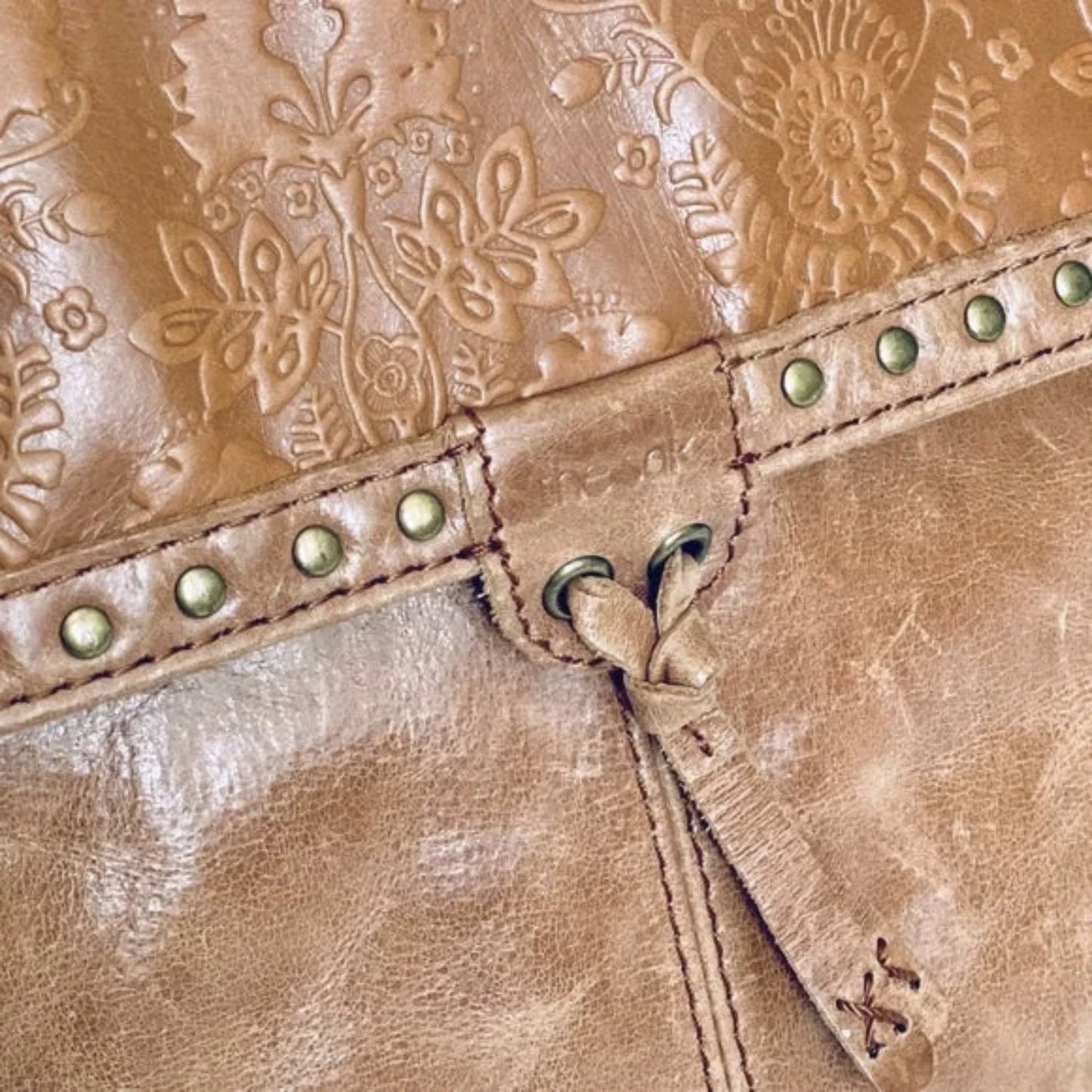 THE SAK Tobacco Embossed Floral Ventura Convertible Backpack
