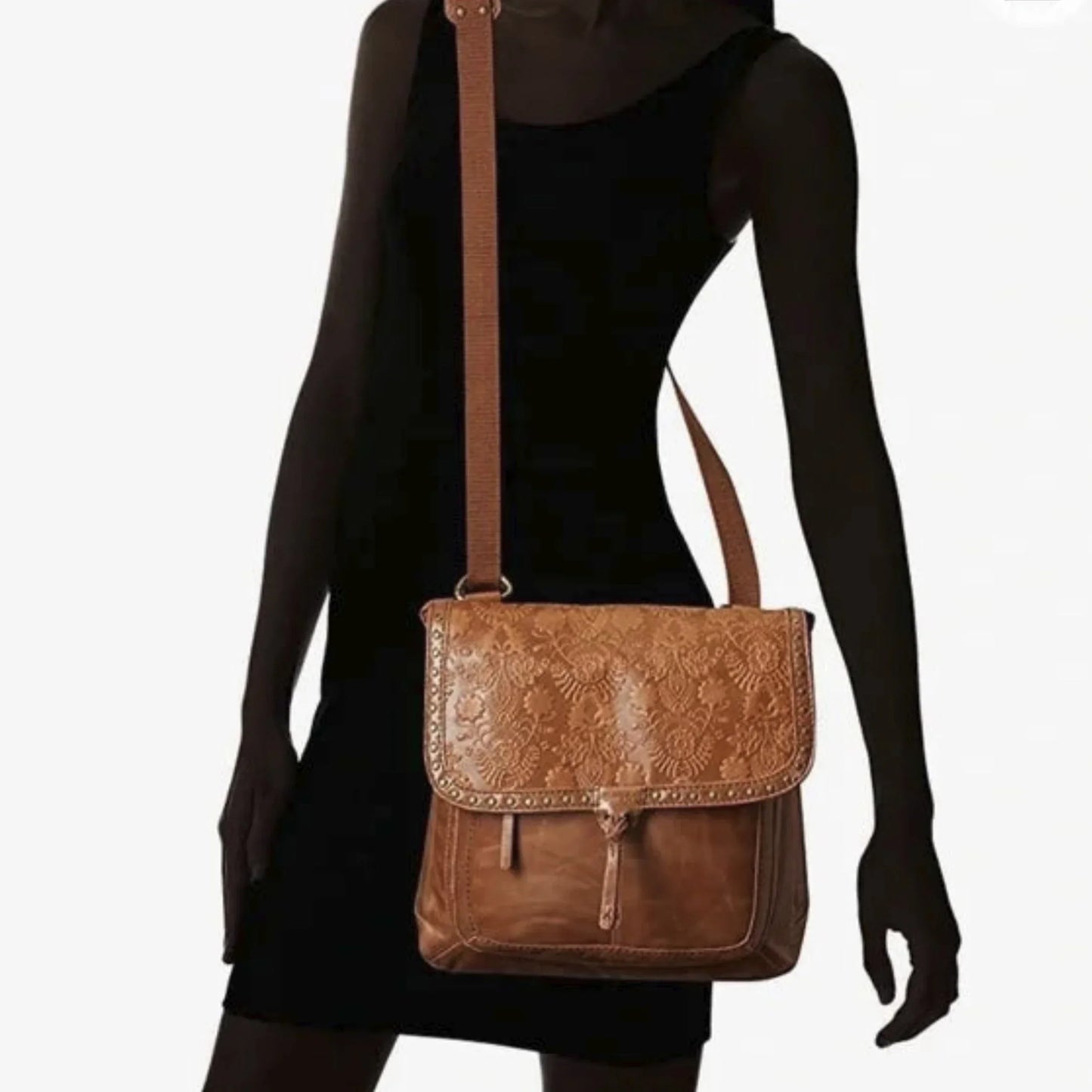 THE SAK Tobacco Embossed Floral Ventura Convertible Backpack