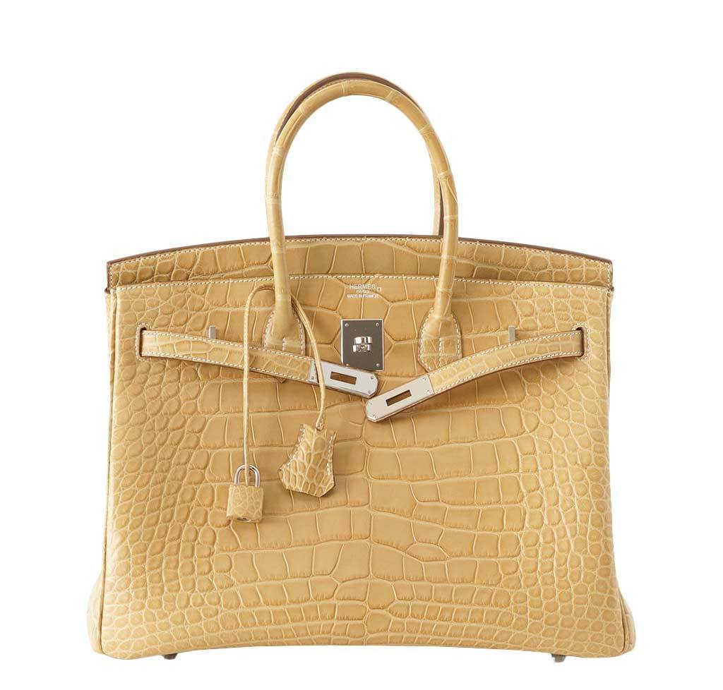 HermÃƒÆ’Ã‚Â¨s Birkin 35 Alligator Mais Bag
