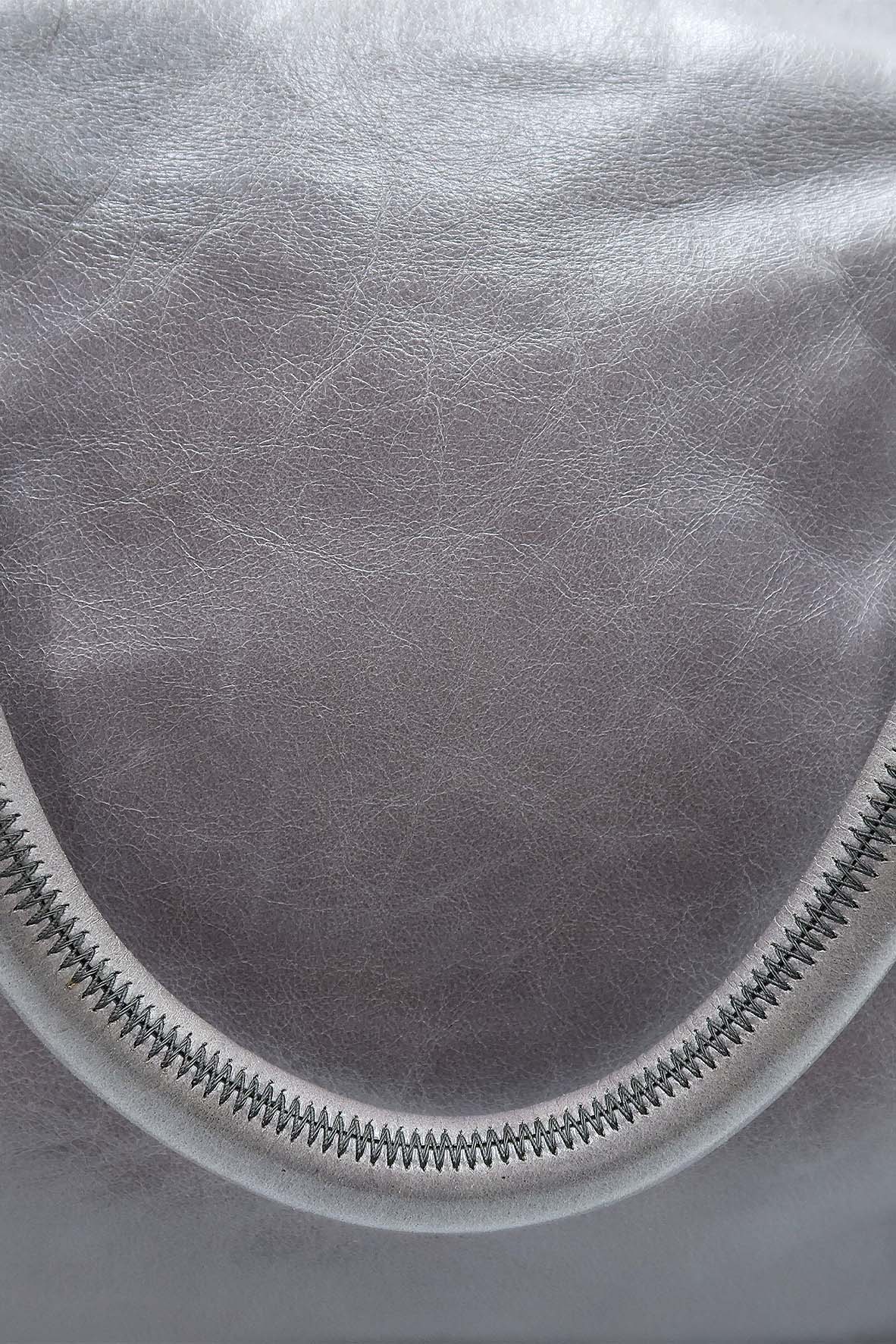 Vitello Lux Bow Satchel Grey
