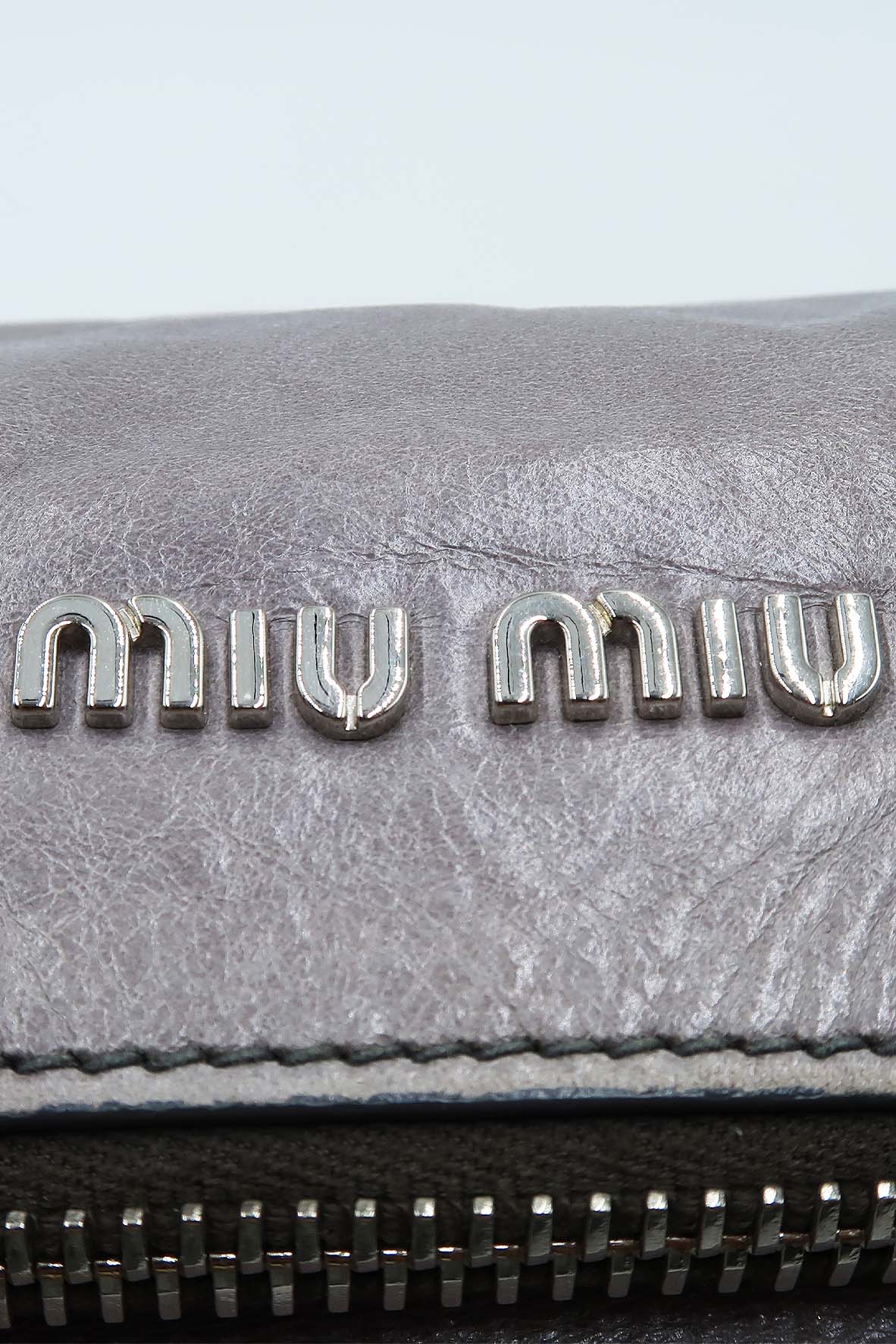 Vitello Lux Bow Satchel Grey