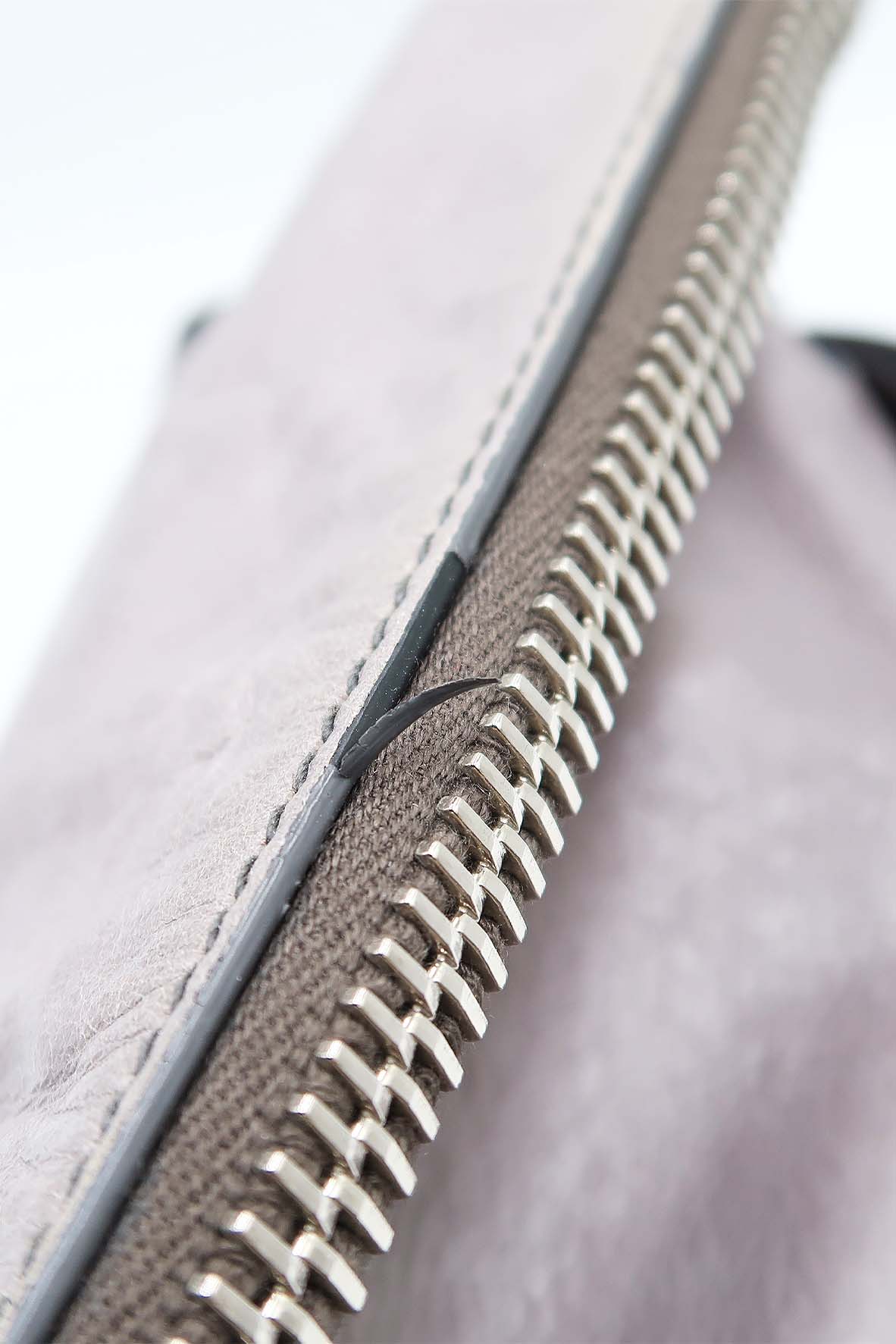 Vitello Lux Bow Satchel Grey