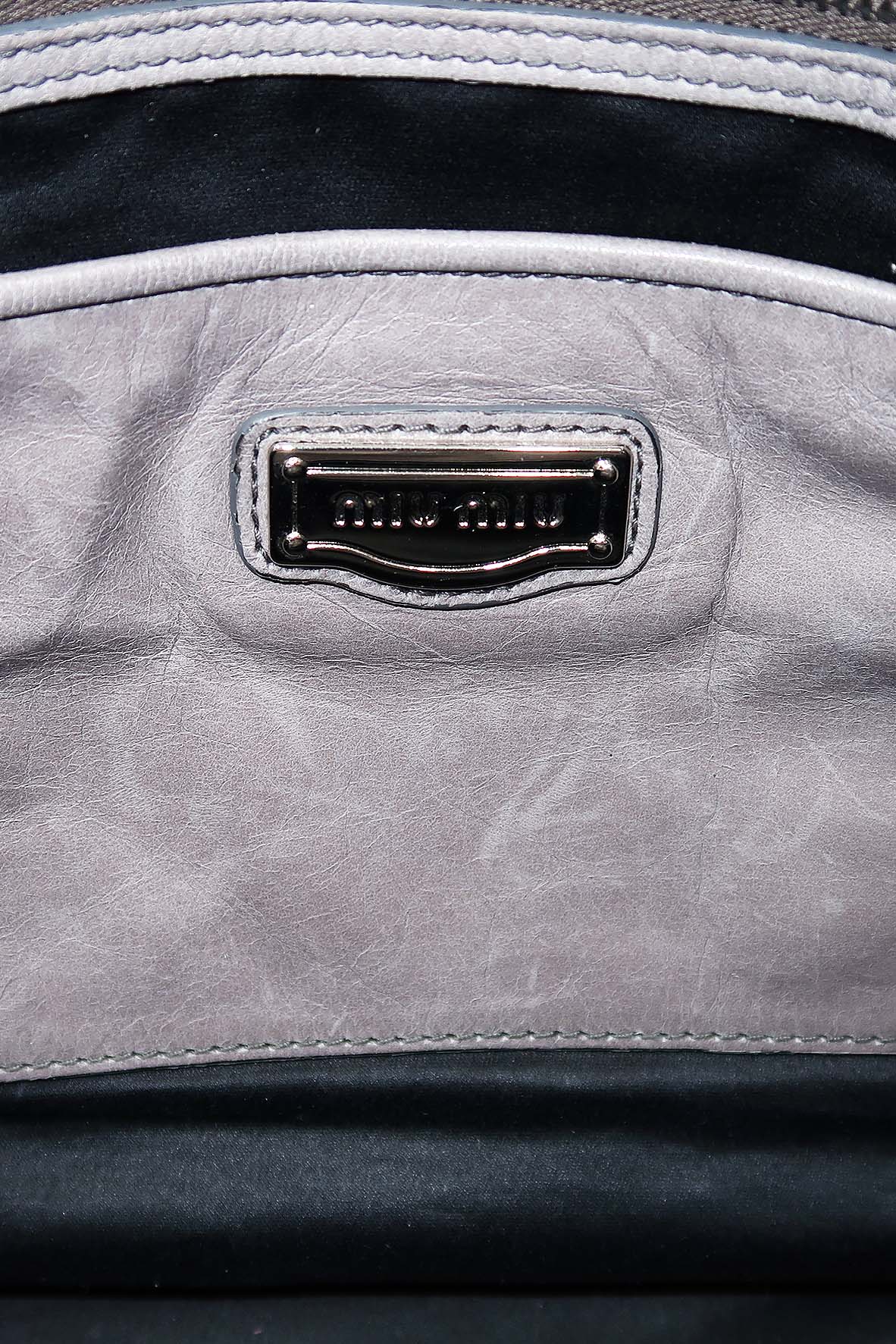 Vitello Lux Bow Satchel Grey