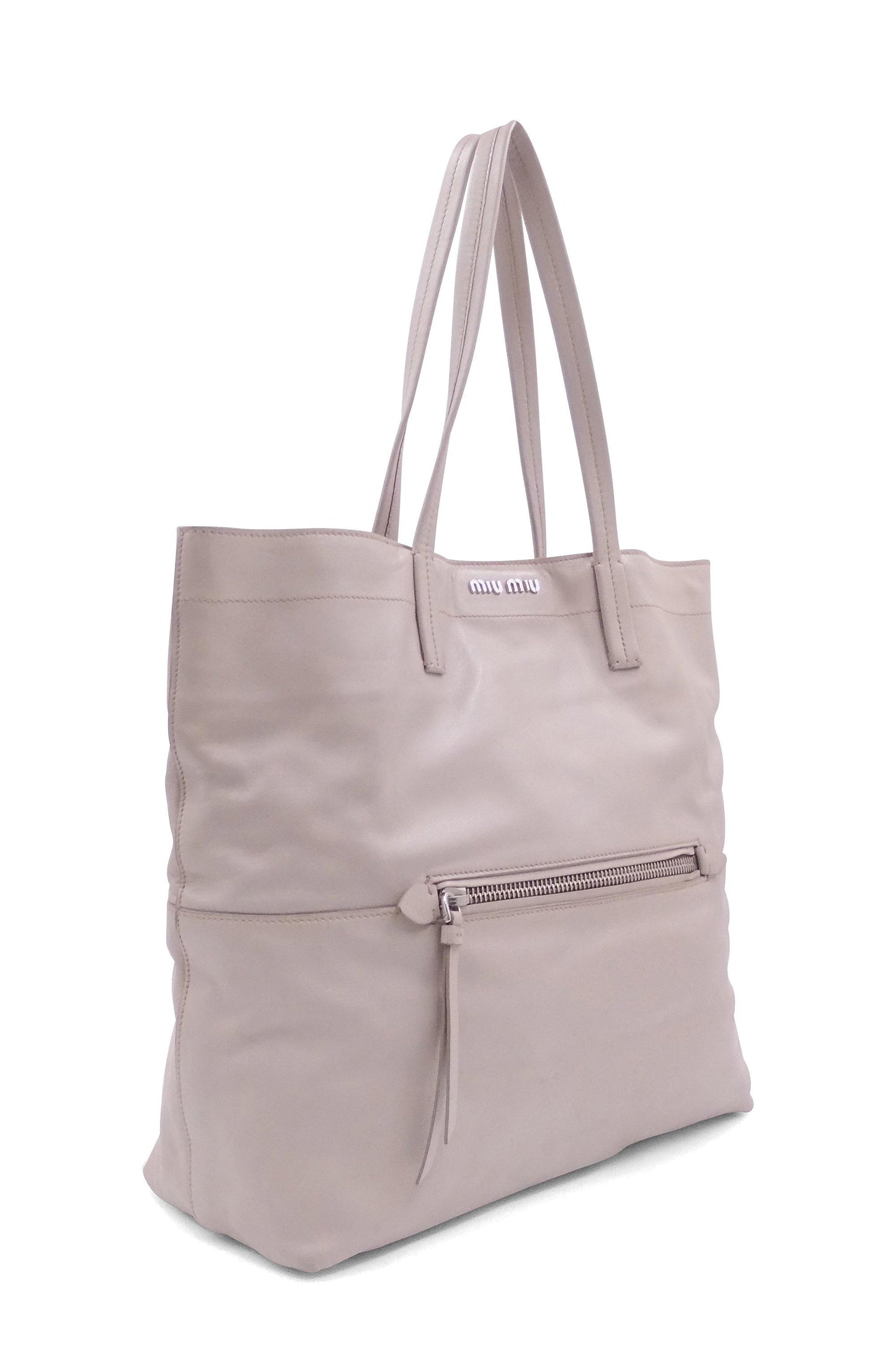 Vitello Soft Shopping Tote Pomice