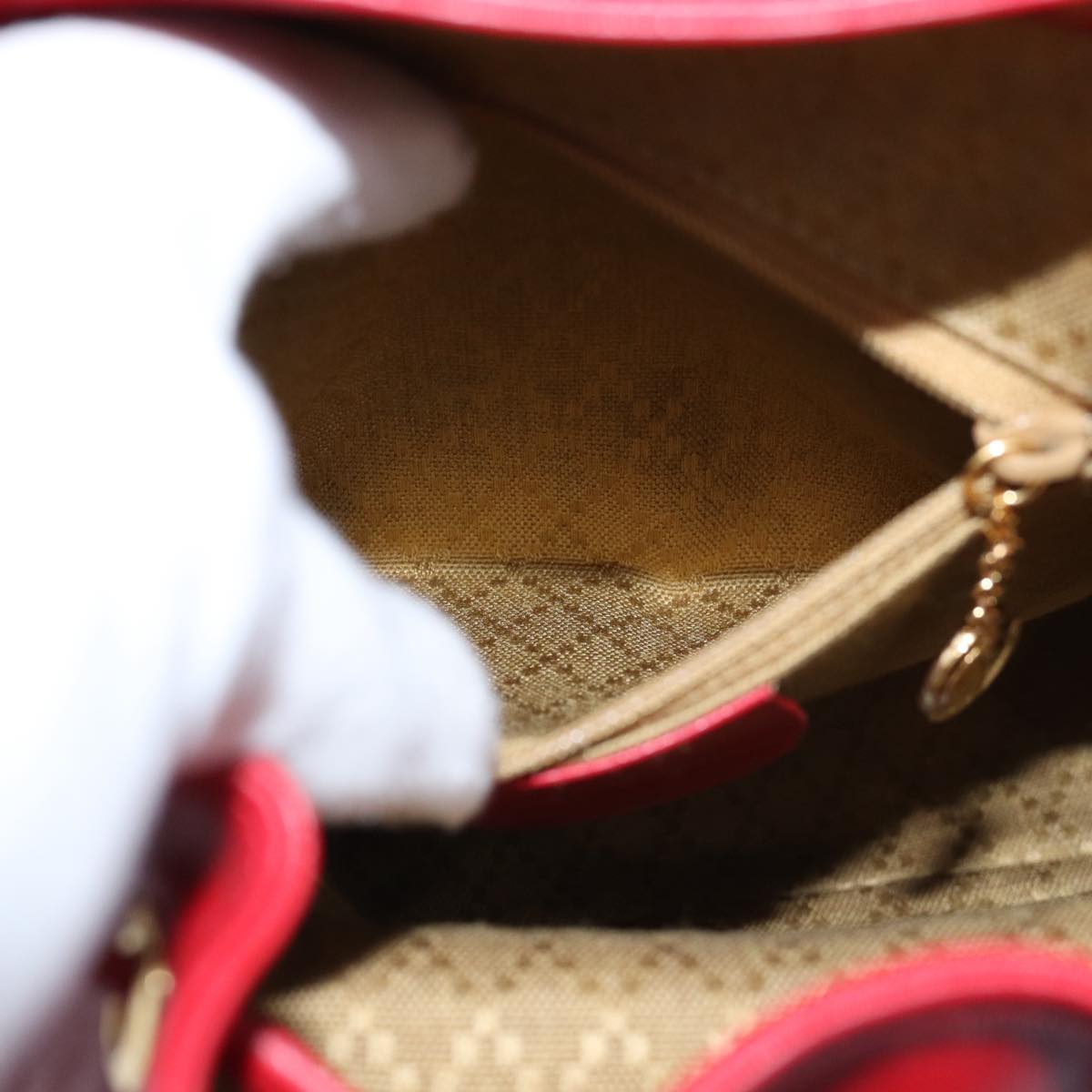 GUCCI Bamboo Backpack Leather Red 003 2852 0030 0 mr165