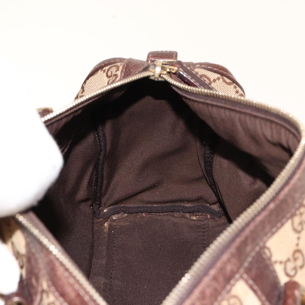 GUCCI GG Canvas Hand Bag Beige 130942 mr232
