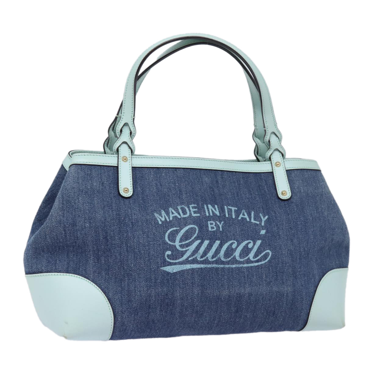 GUCCI Tote Bag Denim Navy 348715 mr243