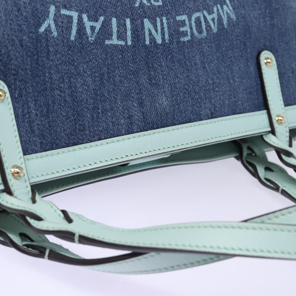 GUCCI Tote Bag Denim Navy 348715 mr243