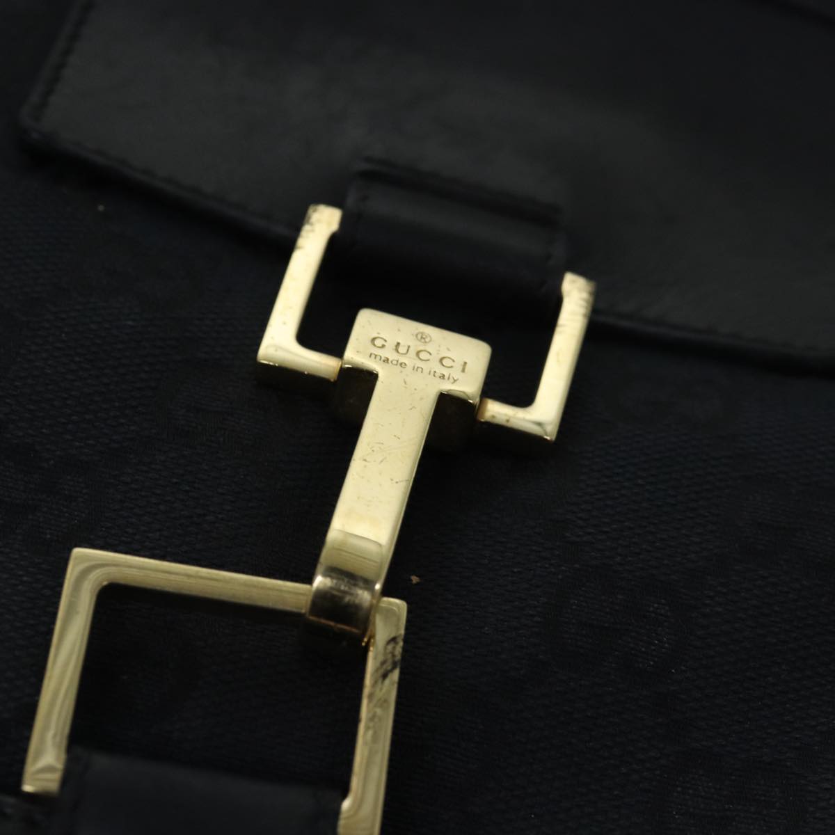 GUCCI Sherry Line GG Canvas Shoulder Bag Black White 001 4094 mr271