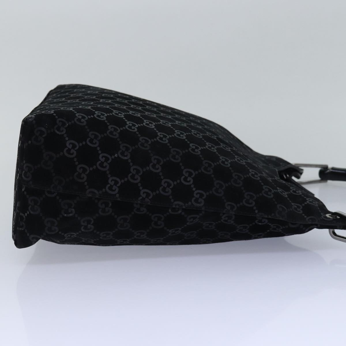 GUCCI Bamboo GG Canvas Shoulder Bag Black mr291