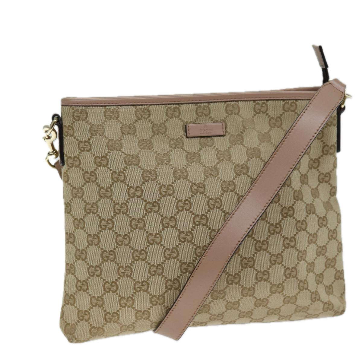 GUCCI GG Canvas Shoulder Bag Beige Pink 388924 mr294