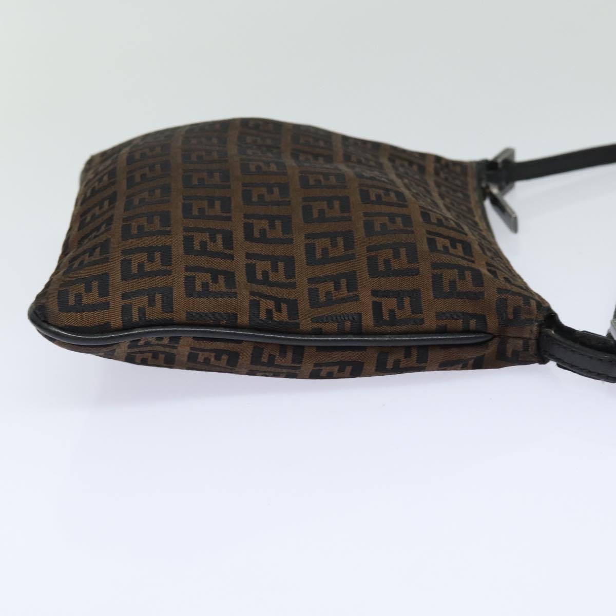 FENDI Zucchino Canvas Shoulder Bag Brown mr304
