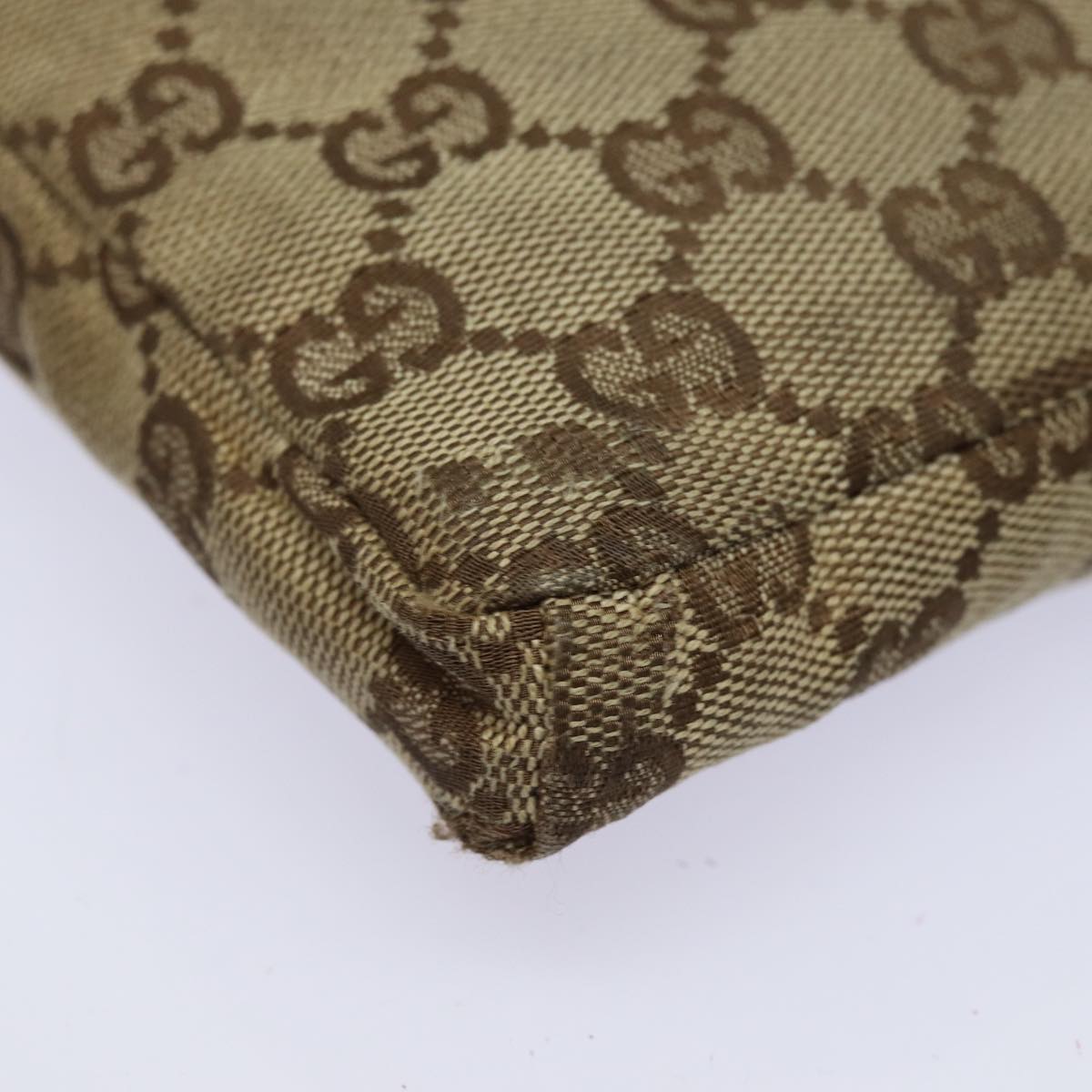 GUCCI GG Canvas Web Sherry Line Waist bag Beige 28566 mr366