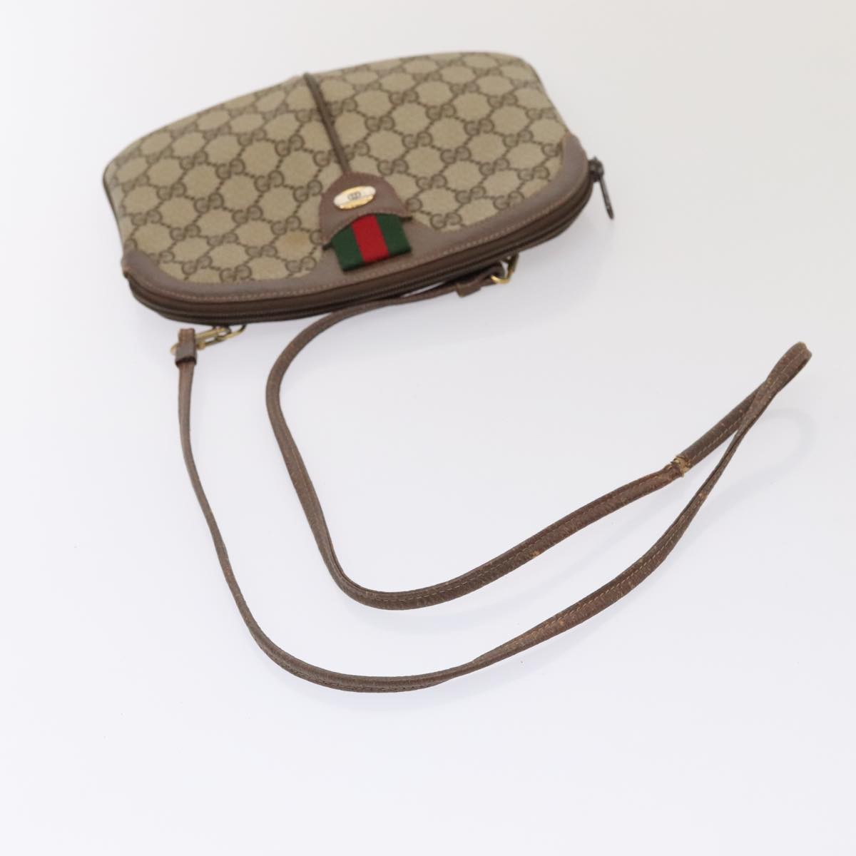 GUCCI GG Supreme Web Sherry Line Shoulder Bag 2Set Beige Red Green mr462