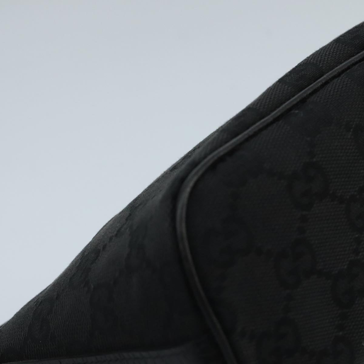 GUCCI GG Canvas Accessory Pouch Black Silver 07198 mr638