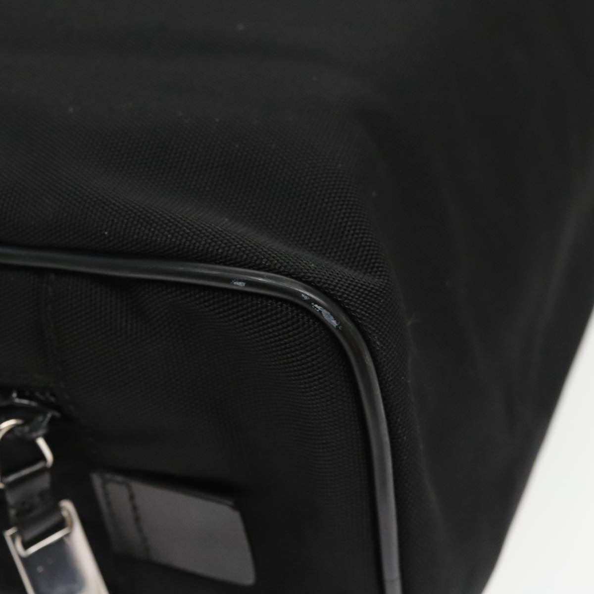 GUCCI Clutch Bag Nylon Black Silver mr639