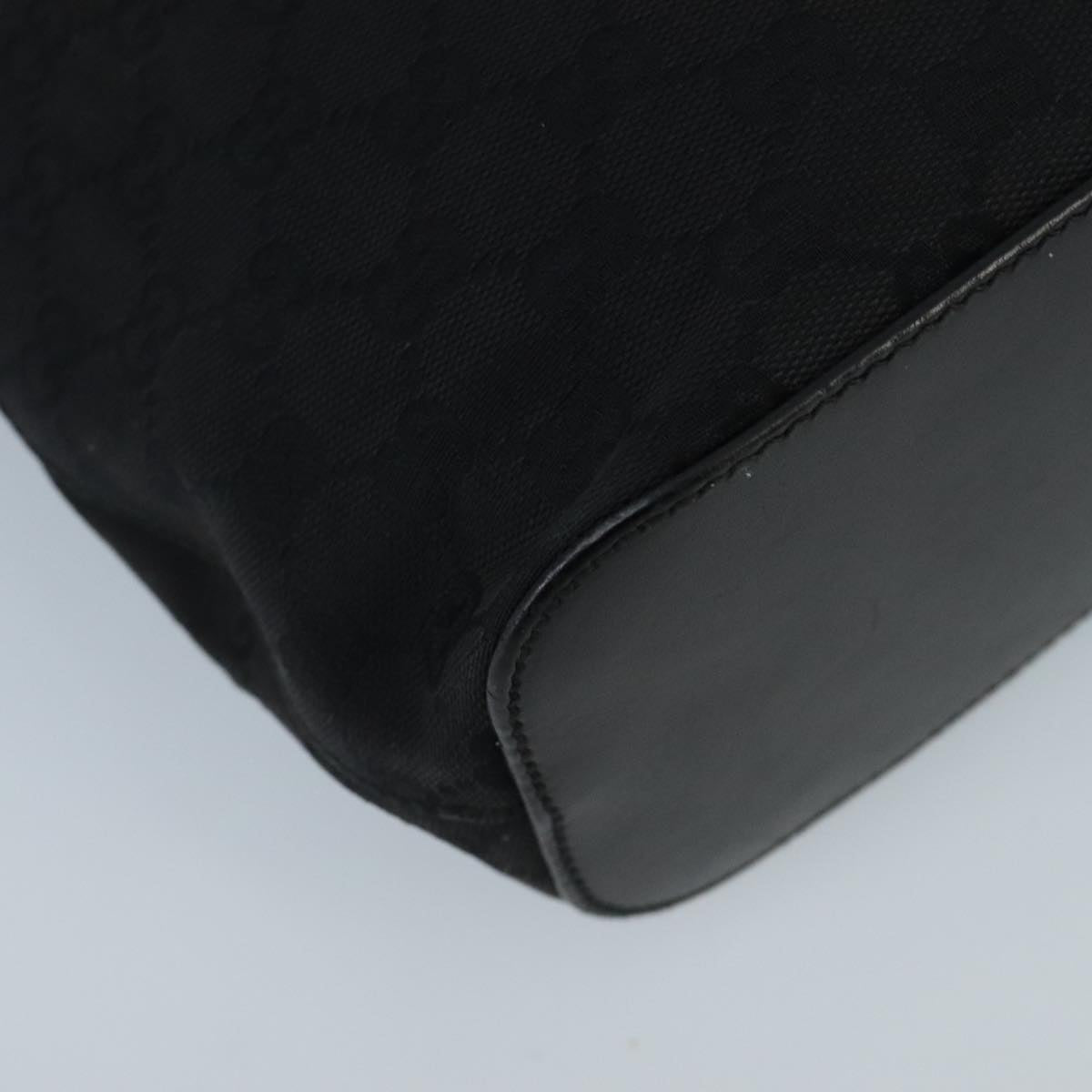 GUCCI GG Canvas Hand Bag Black Silver mr651