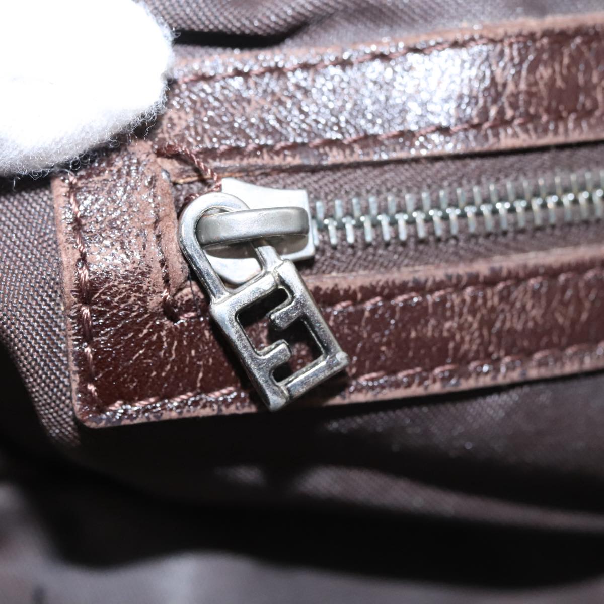 FENDI Zucca Canvas Tote Bag Brown Black mr764