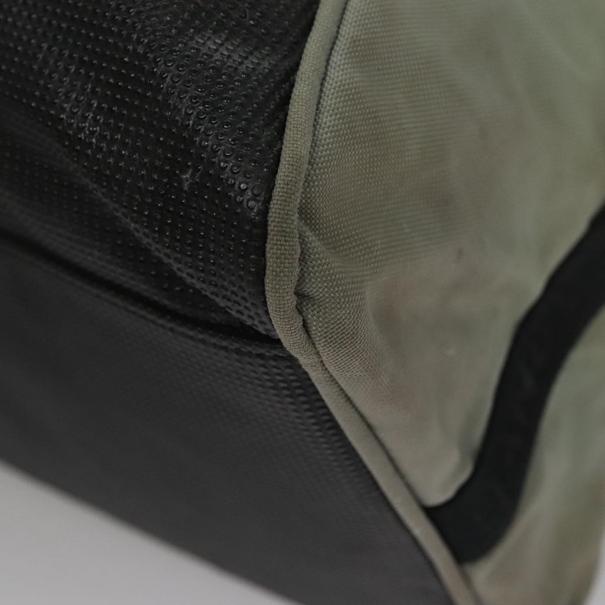 CHANEL Sports Line Boston Bag Nylon Black Khaki CC mr888