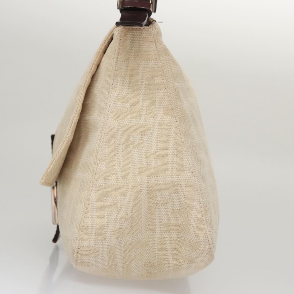 FENDI Zucca Canvas Mamma Baguette Shoulder Bag Beige mr928