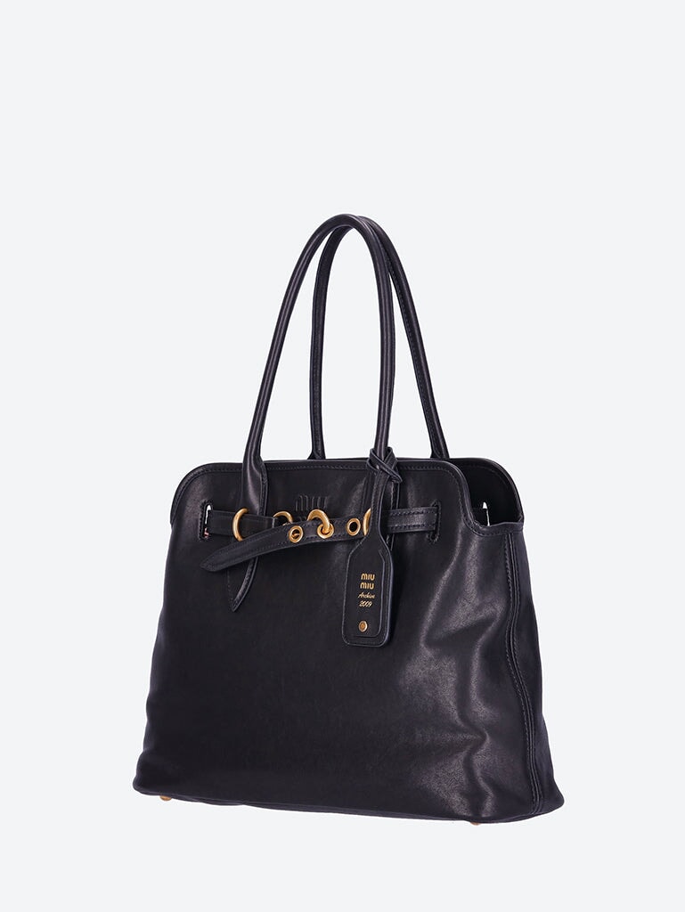Miu Miu Women Nappa Aviator Leather Handbag