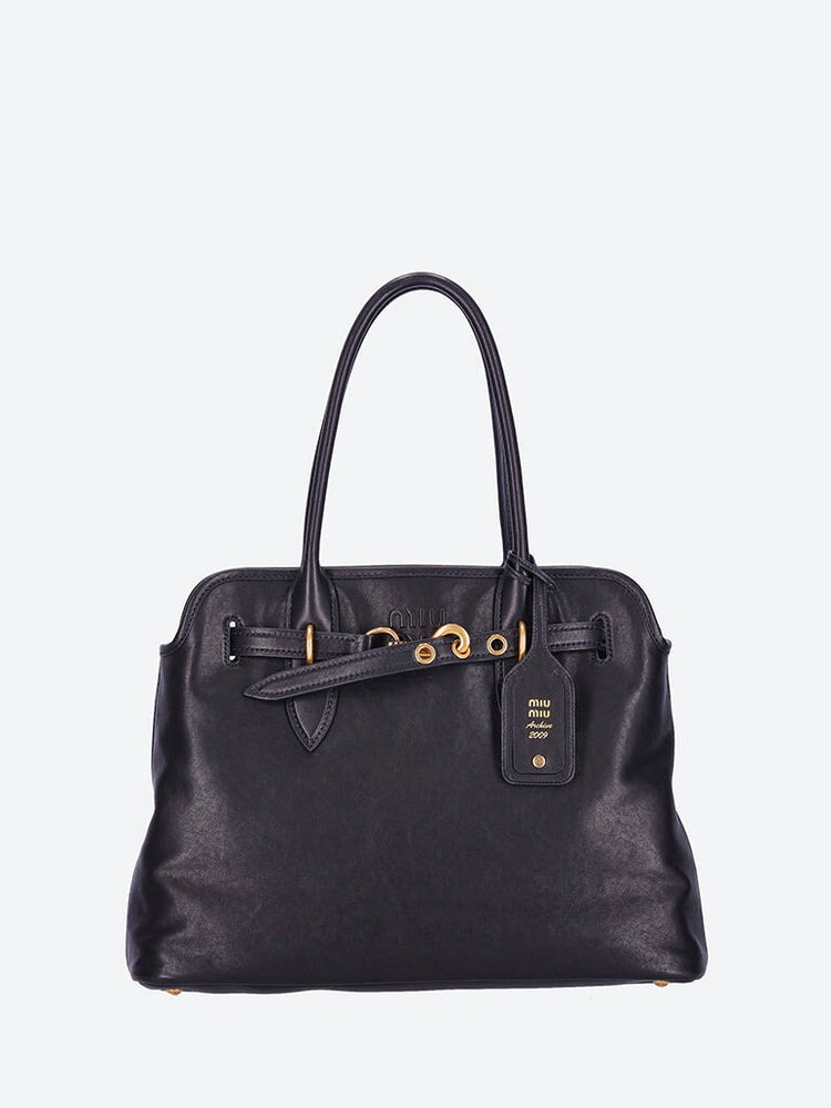 Miu Miu Women Nappa Aviator Leather Handbag