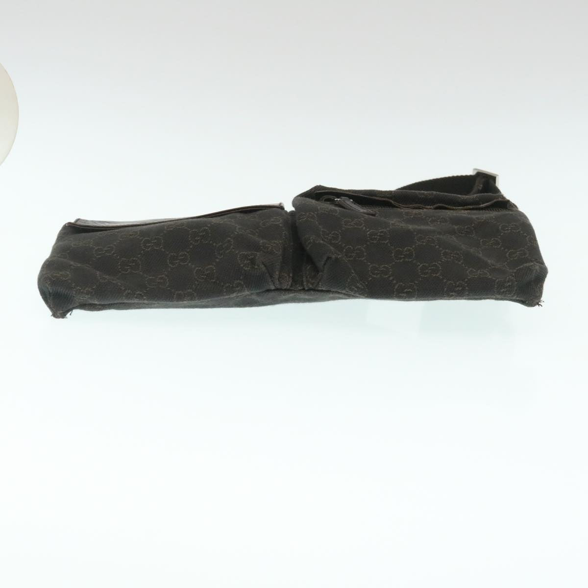 GUCCI GG Canvas Waist Bag Dark Brown 28566 35115