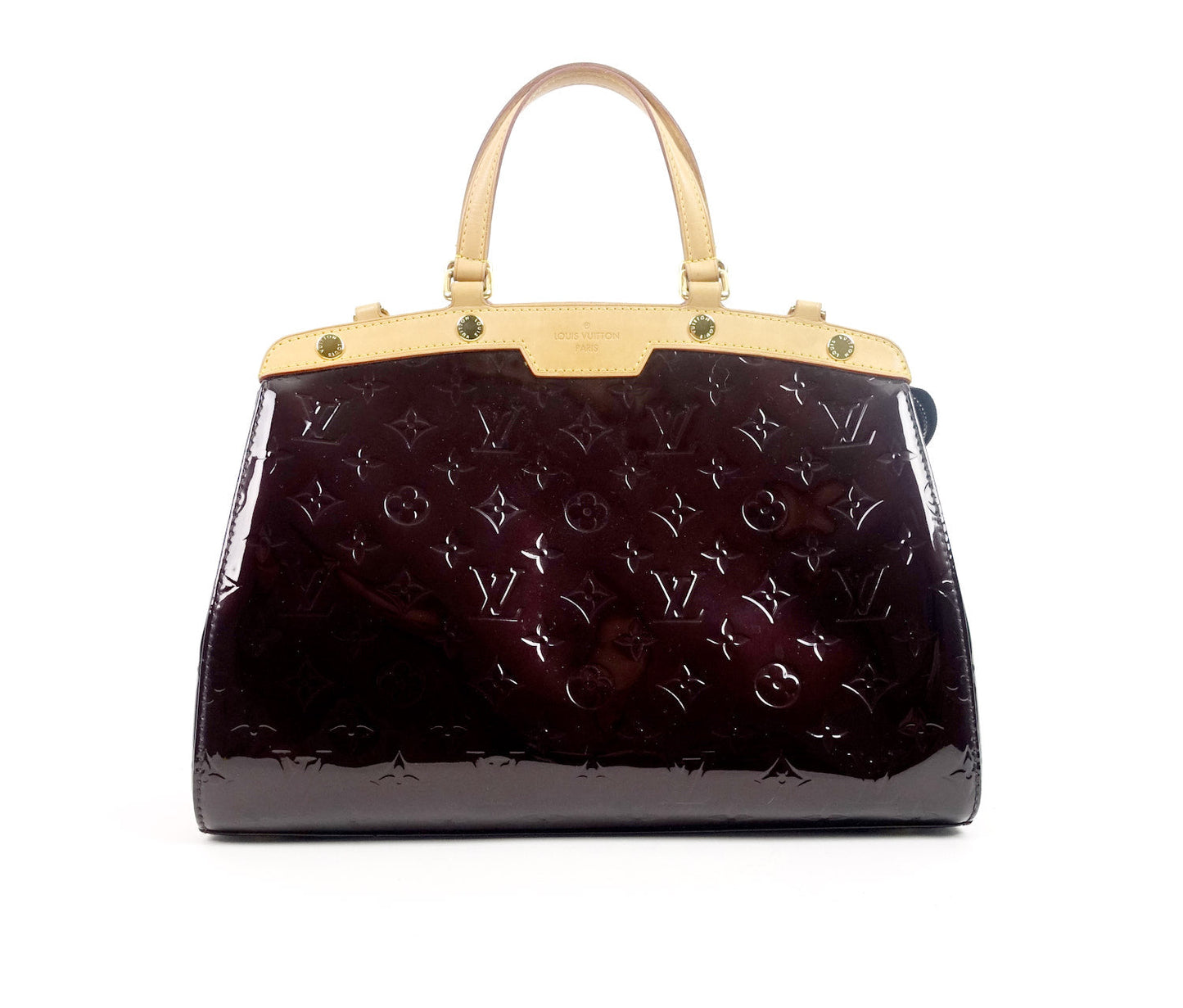 Louis Vuitto Brea MM Amarante Vernis Leather Handbag