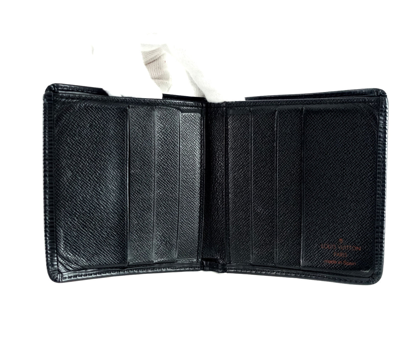 Louis Vuitto Petit Noe Black Epi Leather Bag with Wallet