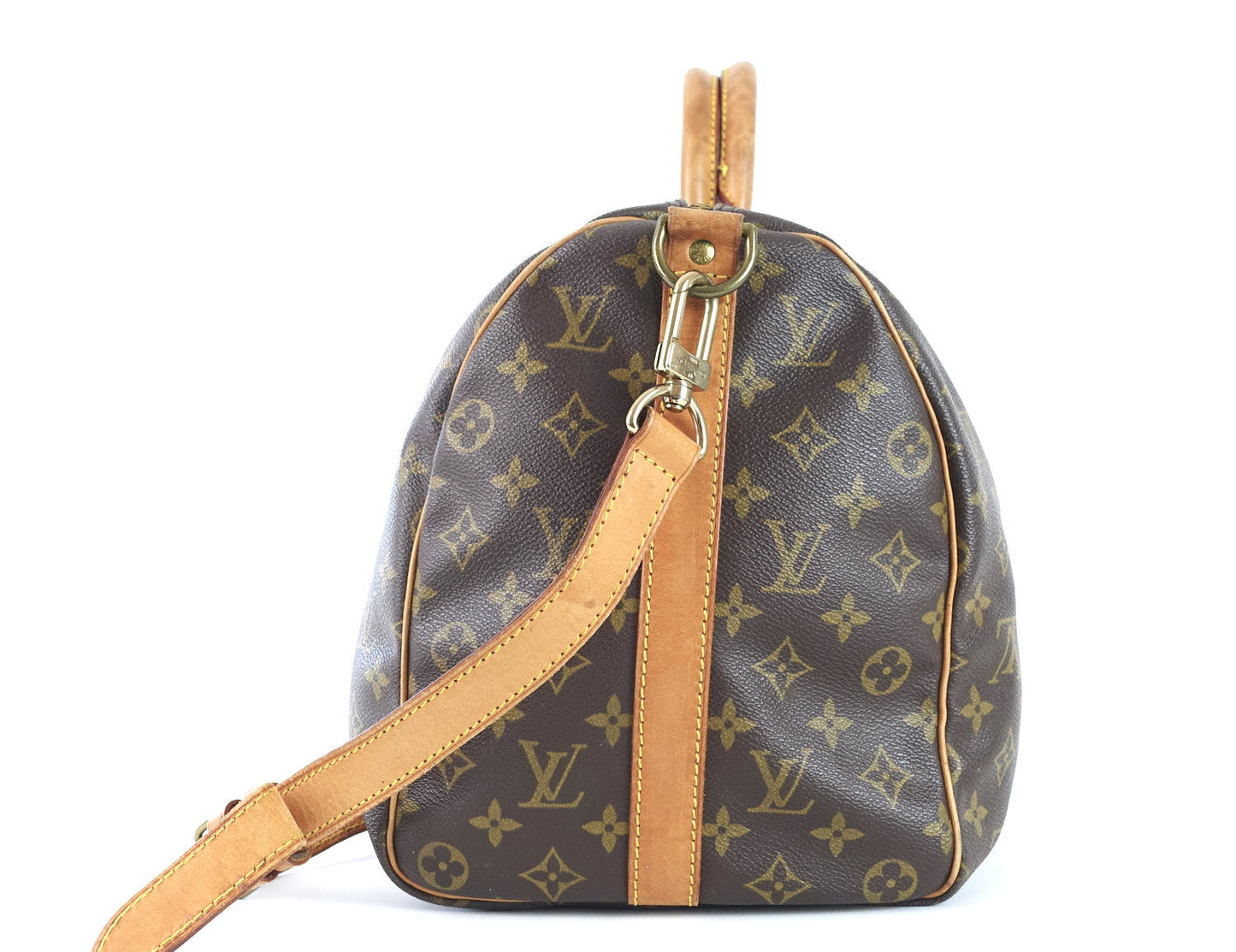 Louis Vuitto Keepall 45 Bandouliere Monogram Canvas Travel Bag with Strap
