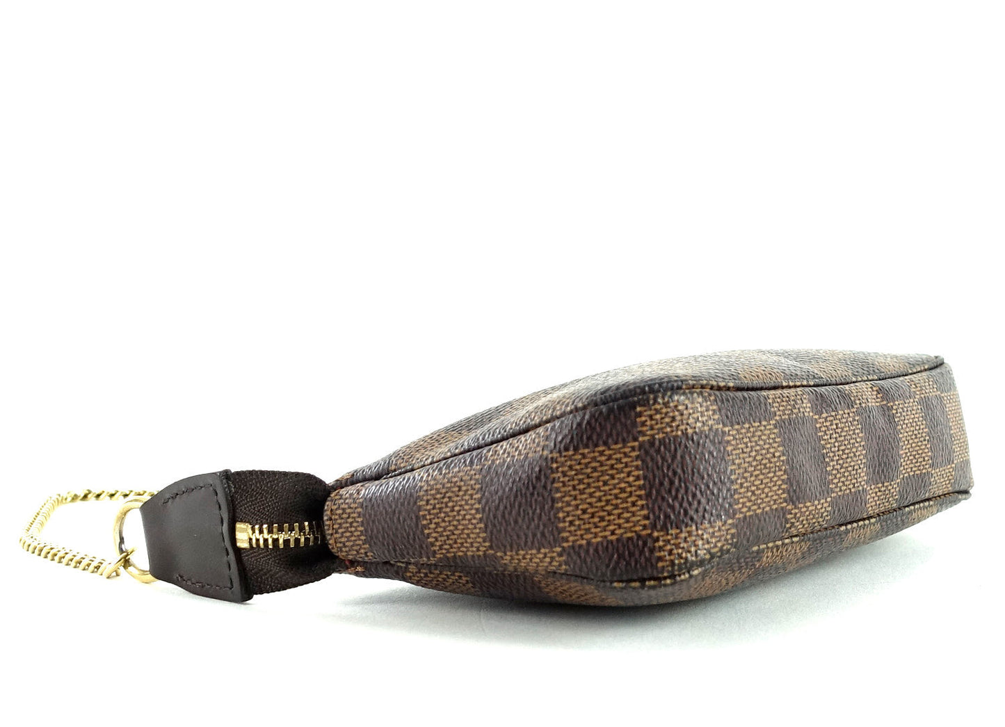 Louis Vuitto Mini Pochette Accessoires Damier EbÃ¨ne Canvas Evening Bag