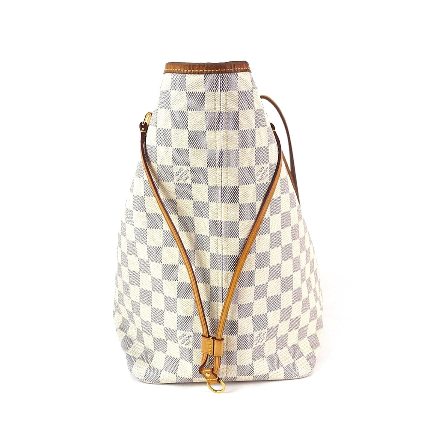 Louis Vuitto Neverfull GM Damier Azur Canvas Tote Bag with Pouch
