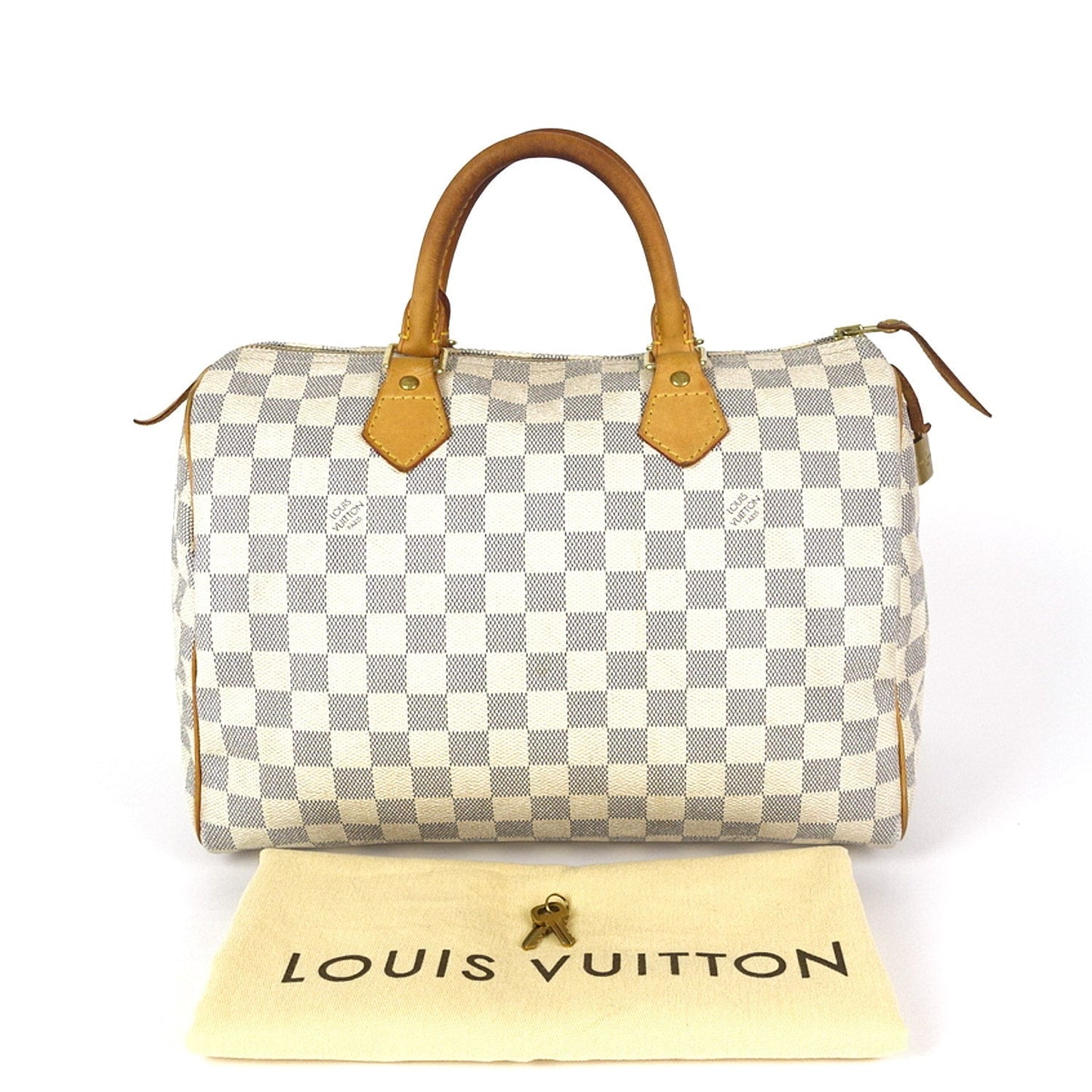 Louis Vuitto Speedy 30 Damier Azur Canvas City Handbag