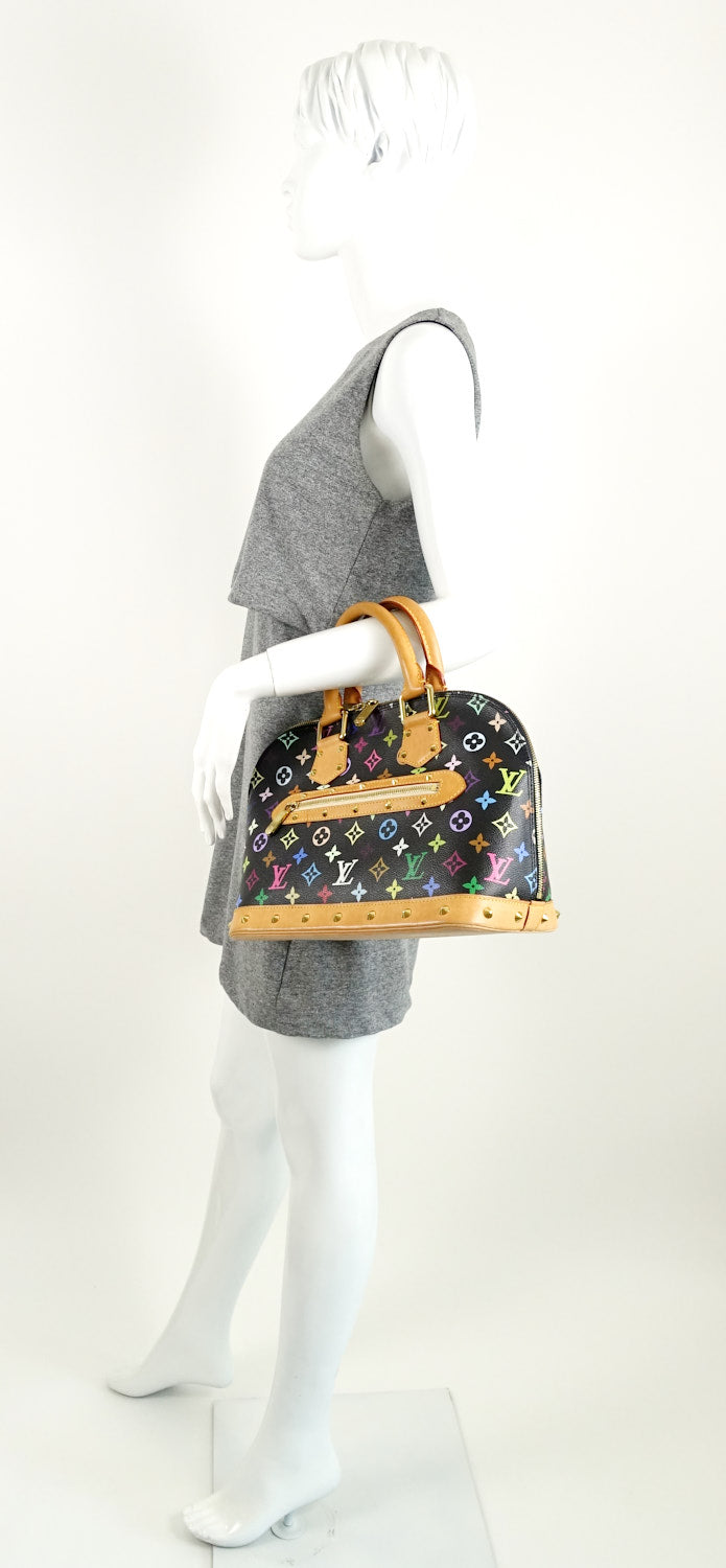 Louis Vuitto Alma Multicolor Monogram Canvas Handbag