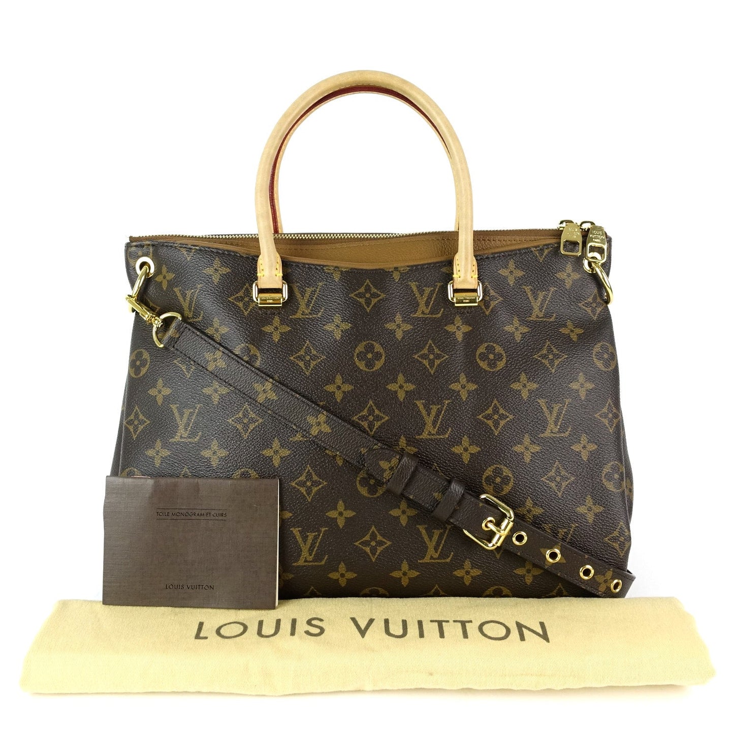 Louis Vuitto Pallas Monogram Canvas Handbag with Strap