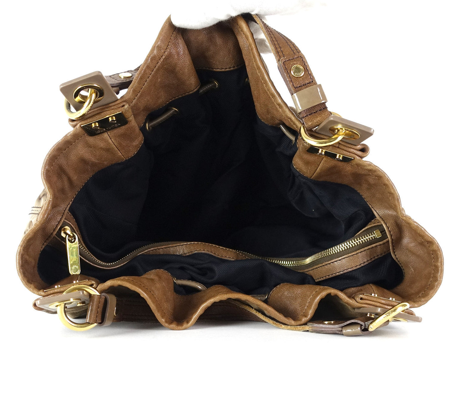 Louis Vuitto Irene Monogram Suede Hobo Bag
