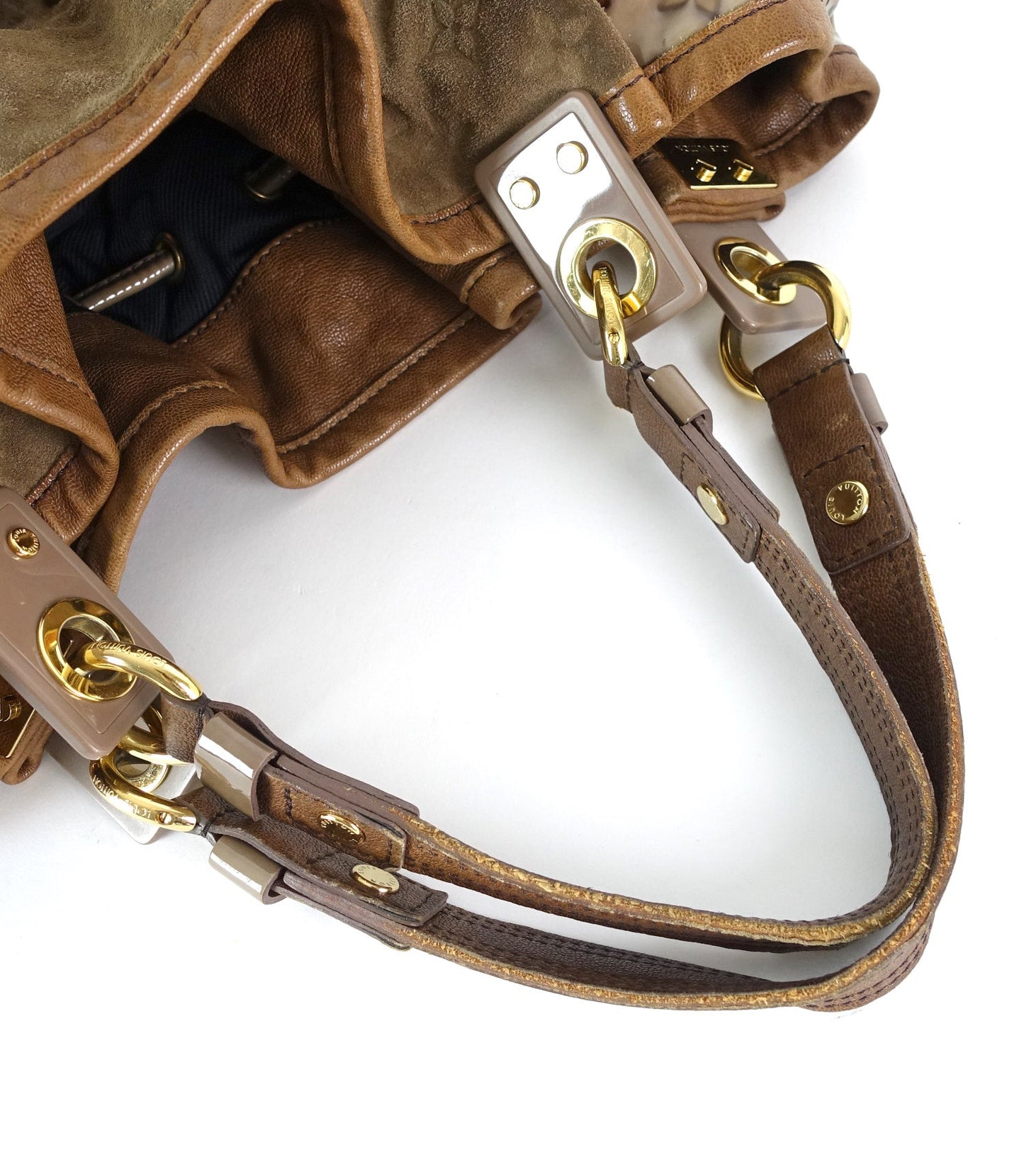 Louis Vuitto Irene Monogram Suede Hobo Bag