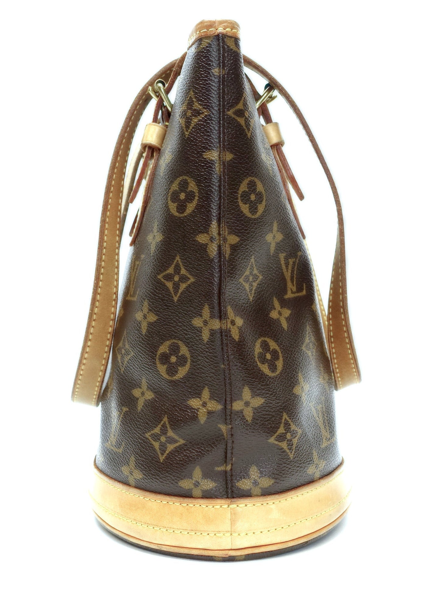 Louis Vuitto Petit Bucket Monogram Canvas Shoulder Bag with Pochette Bag