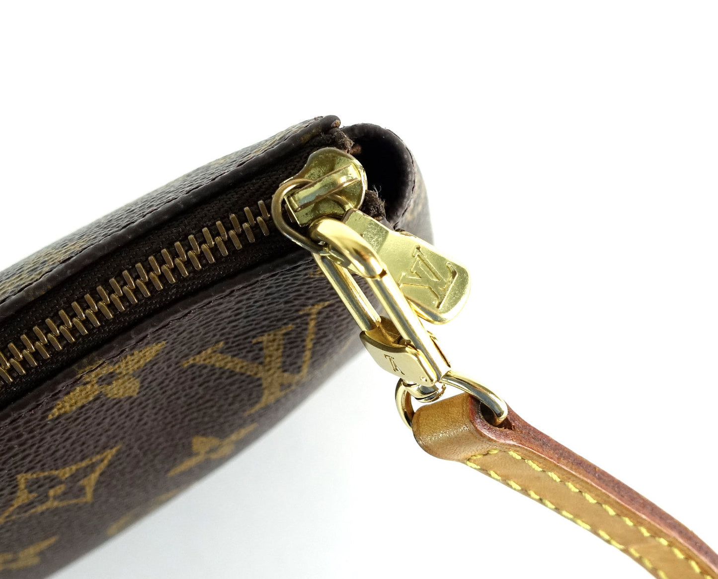 Louis Vuitto Pochette Accessoires Monogram Canvas Bag with Long Strap